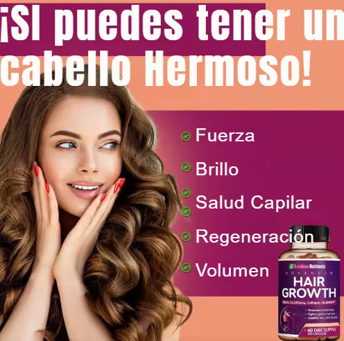HAIR GROWTH®️ 🌱CABELLO FUERTE Y BRILLANTE 🎁OFERTA💥