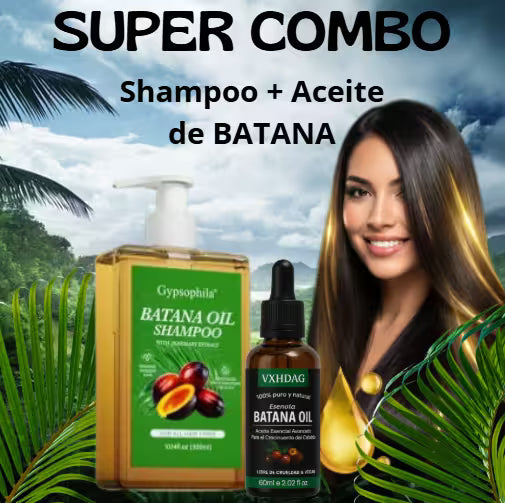 Shampoo + Aceite de Batana 🔥Cabello Fuerte y Brillante en 30 Días🔥