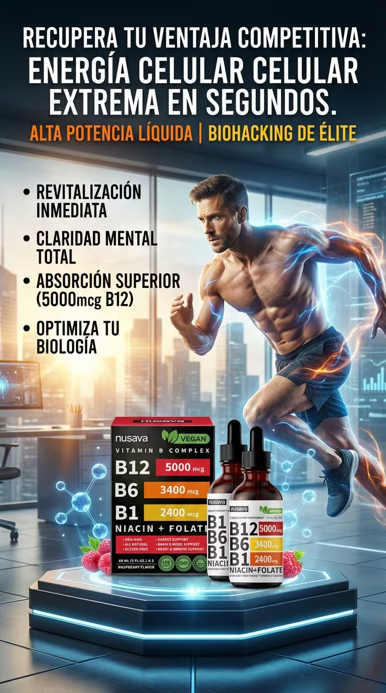 NUSAVA VITAMIN B COMPLEX 🧠Huesos, Corazón e Inmunidad en 1 Solo Producto🔥